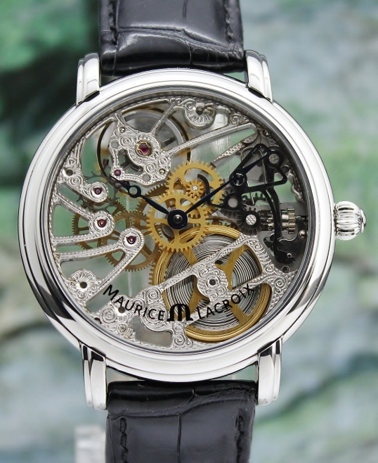 (image for) A MAURICE LACROIX MASTERPIECE SKELETON MANUAL WINDING WATCH / MP7048